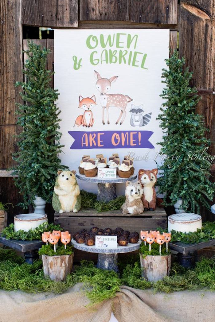 Woodland Birthday Party Ideas
 Kara s Party Ideas Sweet Woodland 1st Birthday Party