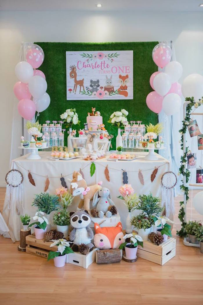 Woodland Birthday Party Ideas
 Kara s Party Ideas Girly Rustic Woodland Birthday Party