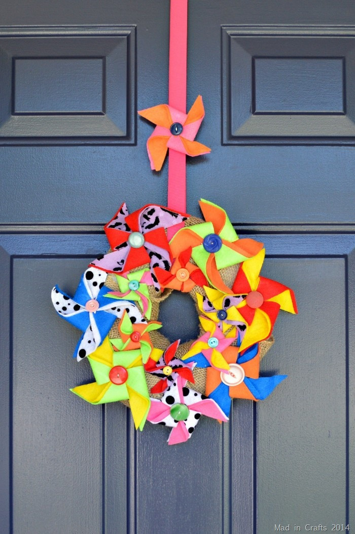 Wreath Craft For Kids
 HANDS ON CRAFTS FOR KIDS FELT PINWHEEL WREATH Mad in Crafts