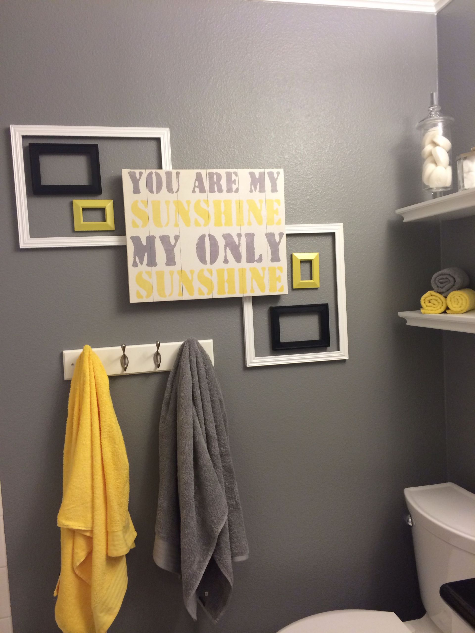 Yellow And Gray Bathroom Decor
 Yellow and Grey Bathroom