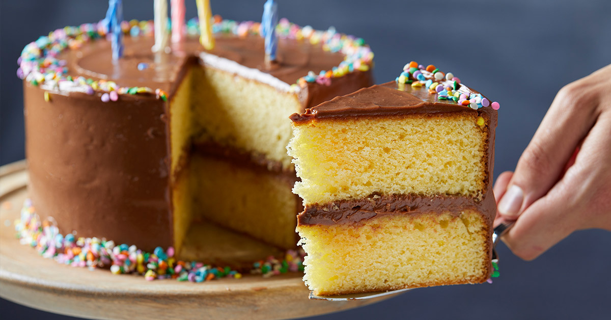 Yellow Birthday Cake Recipe
 Classic Yellow Cake with Chocolate Frosting Recipe