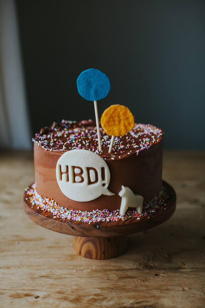 Yellow Birthday Cake Recipe
 classic yellow cake with chocolate frosting — molly yeh
