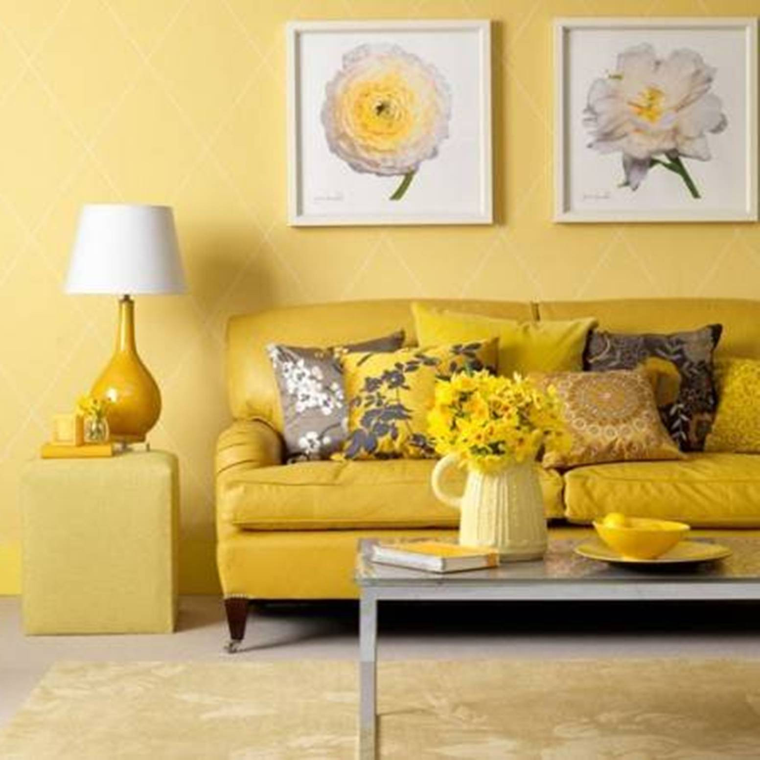 Yellow Paint For Living Room
 Yellow Wall Paint to Create Cheerful and Fraesh Nuance in
