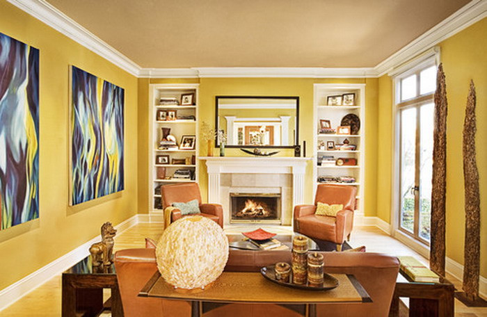 Yellow Paint For Living Room
 Decorating Room with yellow color