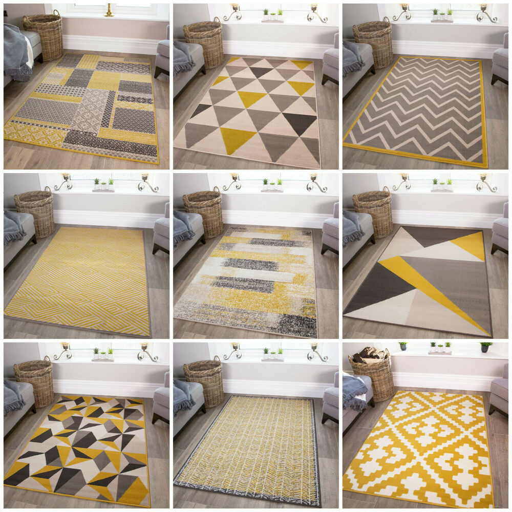 Yellow Rugs For Living Room
 Ochre Yellow Living Room Rugs Gold Mustard Geometric