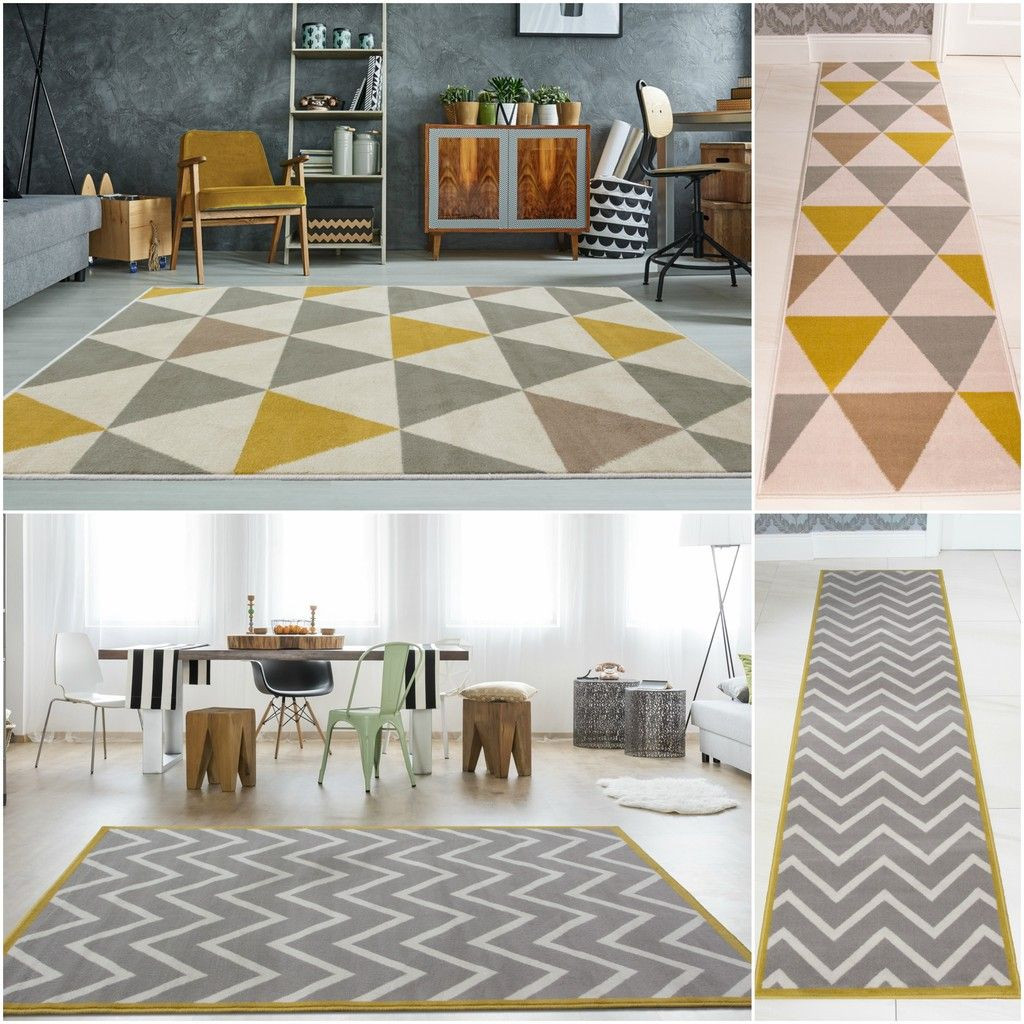 Yellow Rugs For Living Room
 Yellow Mustard & Grey Geometric Rug Ochre Nordic Chevron