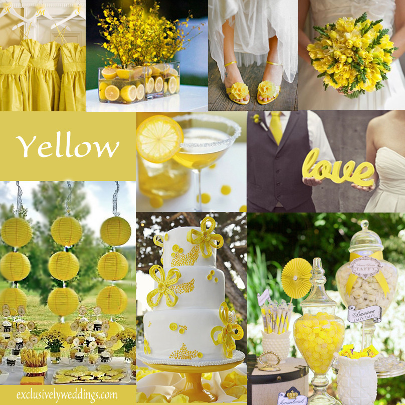 Yellow Themed Wedding
 Wedding Ideas Yellow and White Wedding