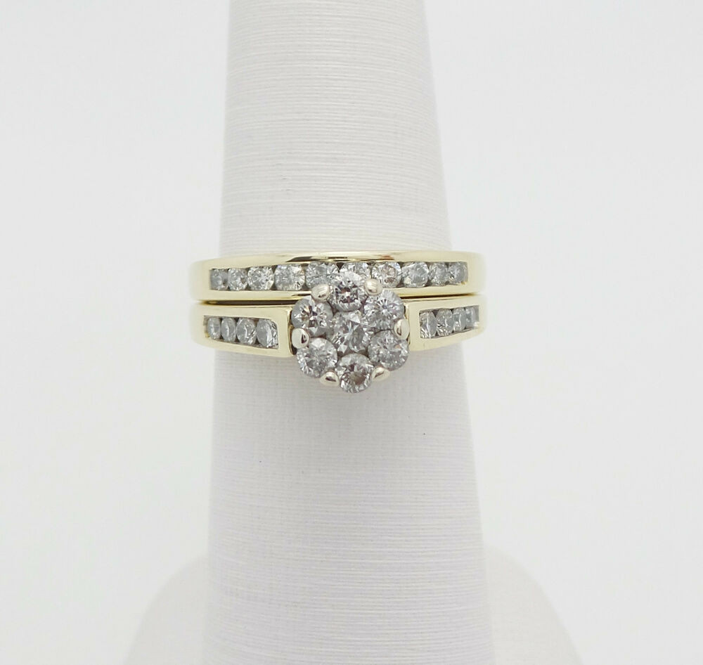 Zales Wedding Ring Sets
 Zales 1CT Diamond Engagement Wedding Ring Set 14K Yellow