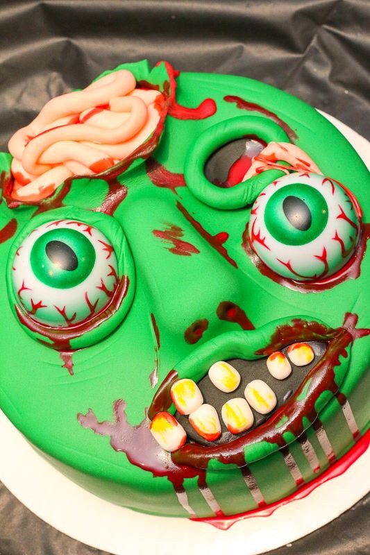 Zombie Birthday Cakes
 Zombie cake Birthday cake fondant cake Shelby s cakes