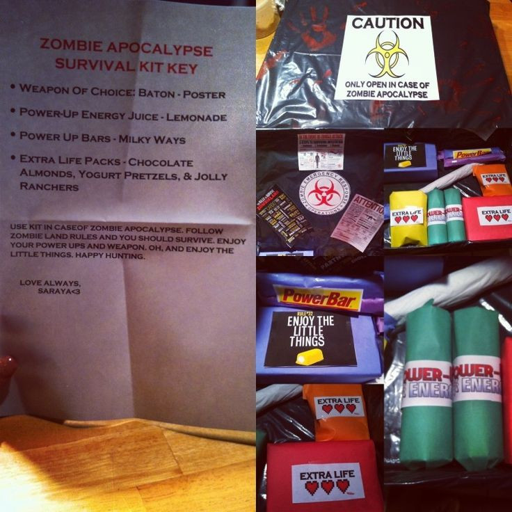 Zombie Survival Kit DIY
 DIY Zombie Survival Kit t Brad Pinterest