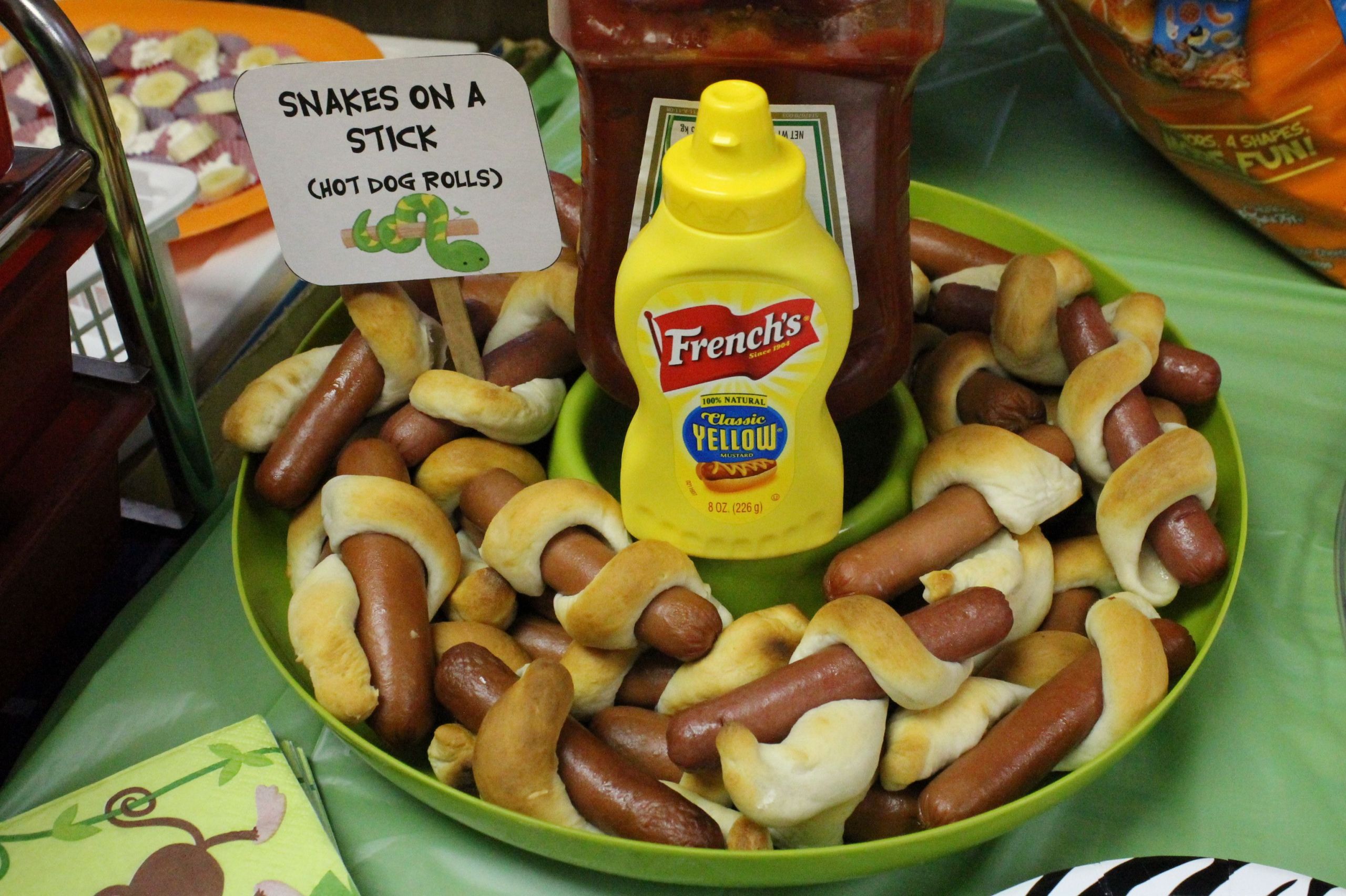 Zoo Birthday Party Food Ideas
 Indiana Jones Party Food Snakes on a Stick Dogs aka