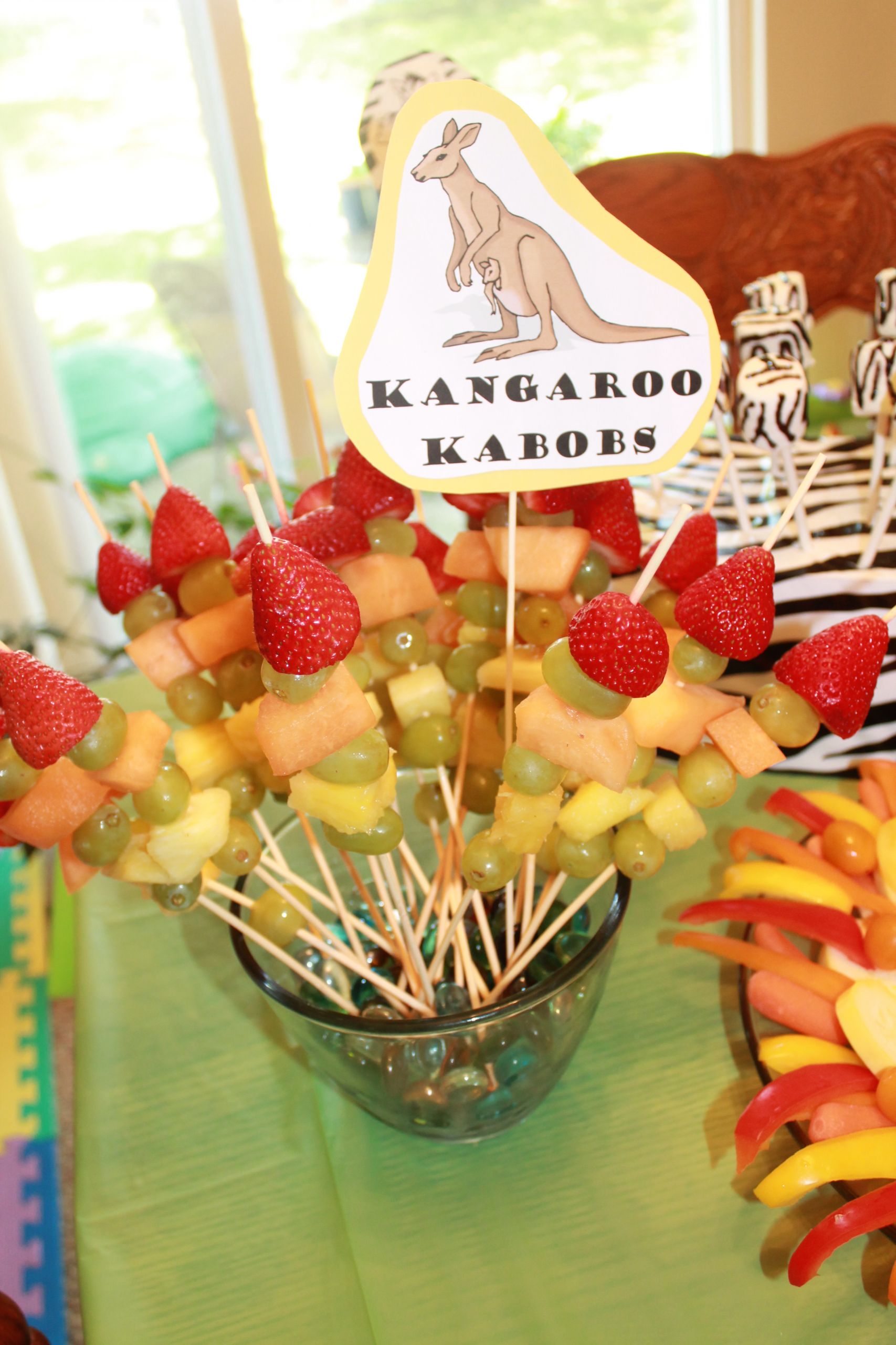 Zoo Birthday Party Food Ideas
 Kangaro kabobs and other fabulous food ideas for a zoo