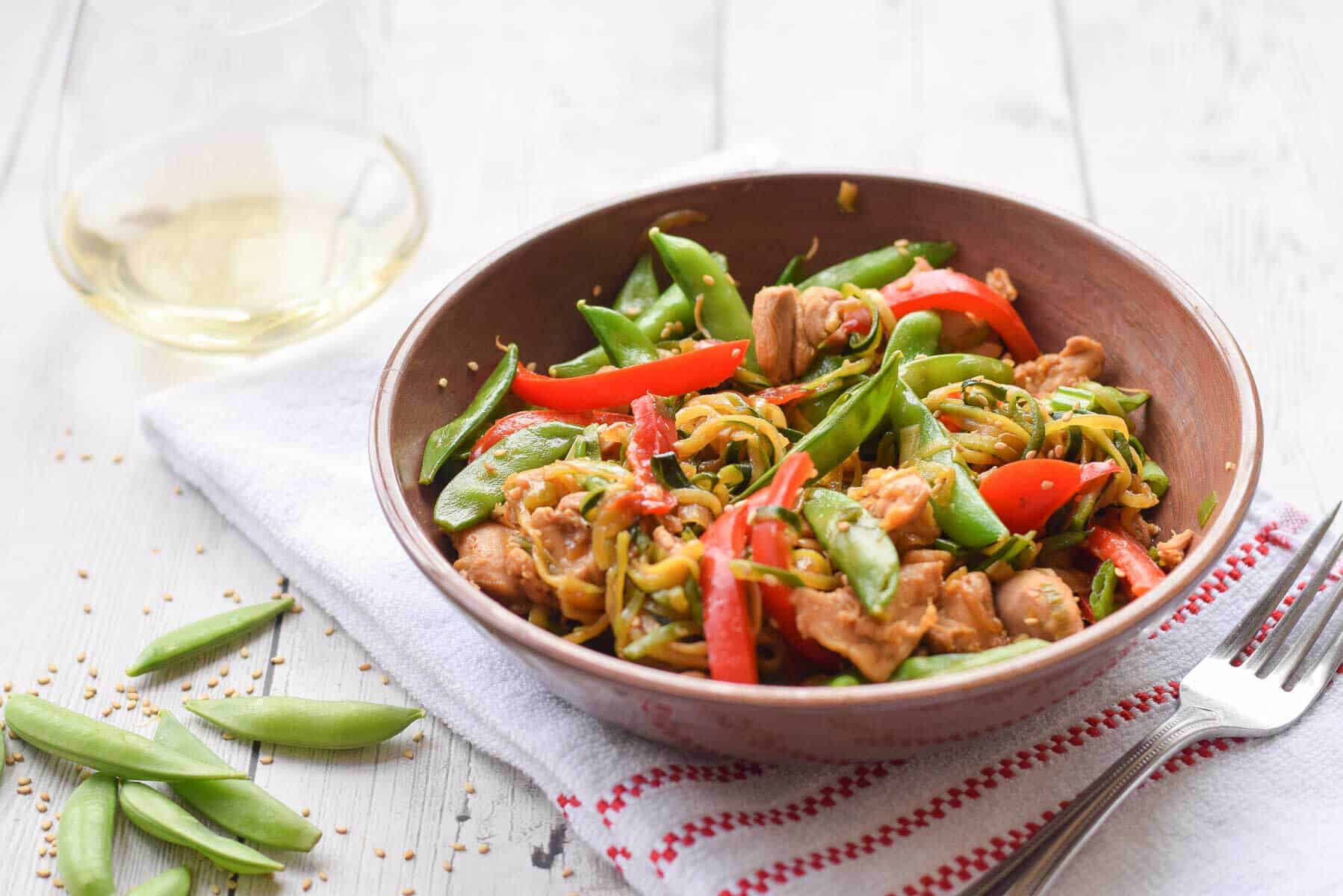Zucchini Noodles Chicken Stir Fry
 Zucchini Noodle Stir Fry with Chicken · Seasonal Cravings