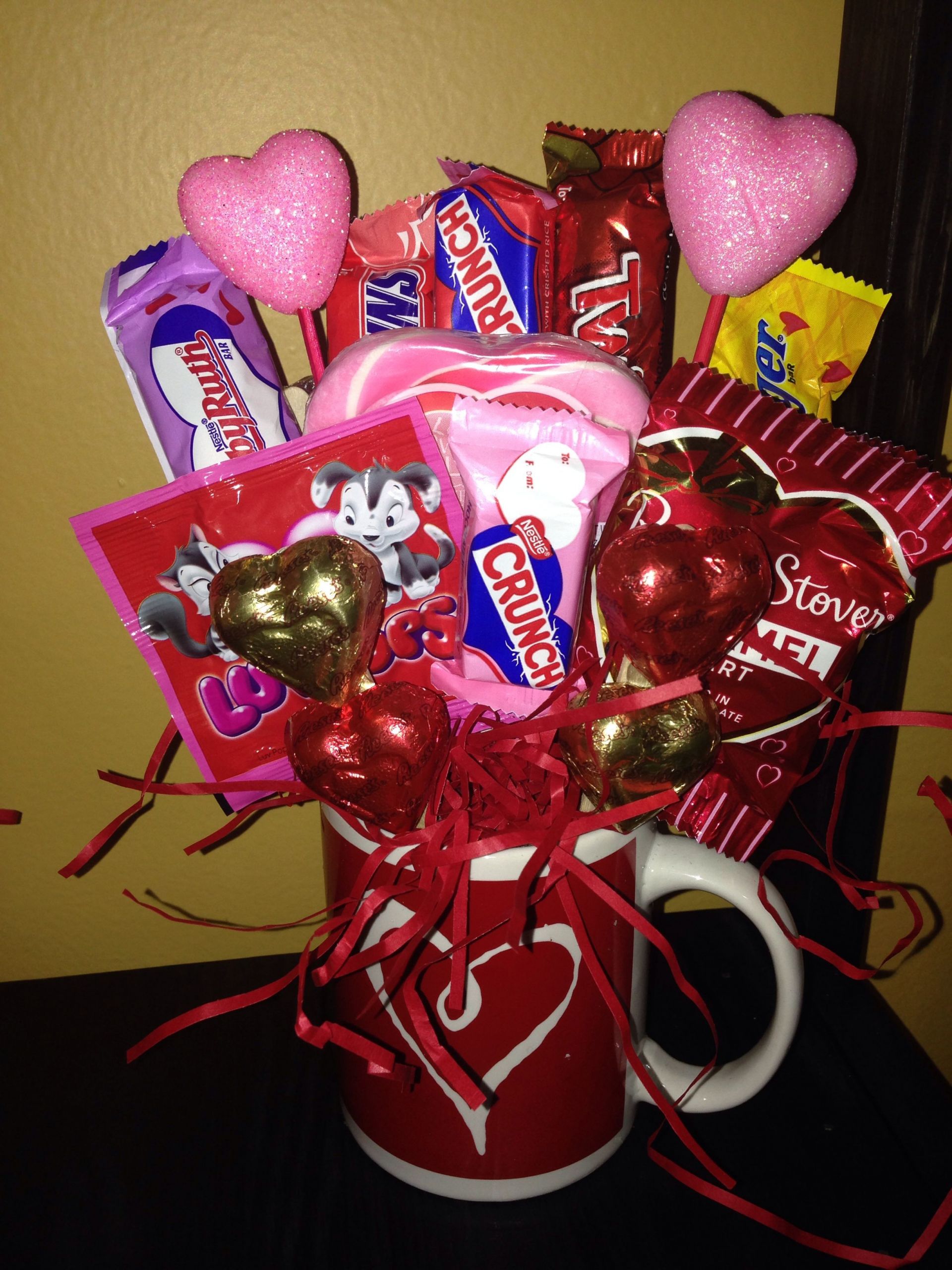 Candy Gift Baskets For Valentines Day
 Valentines ️ mug candy bouquet