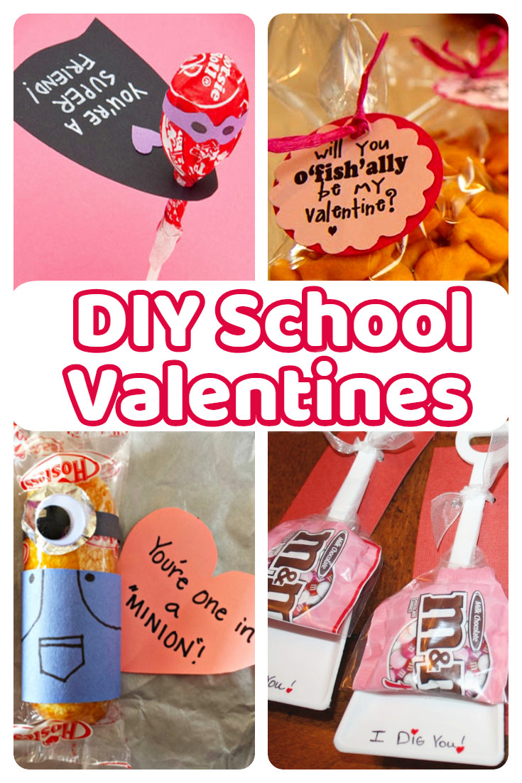 Classroom Valentine Gift Ideas
 DIY School Valentine Cards for Classmates and Teachers