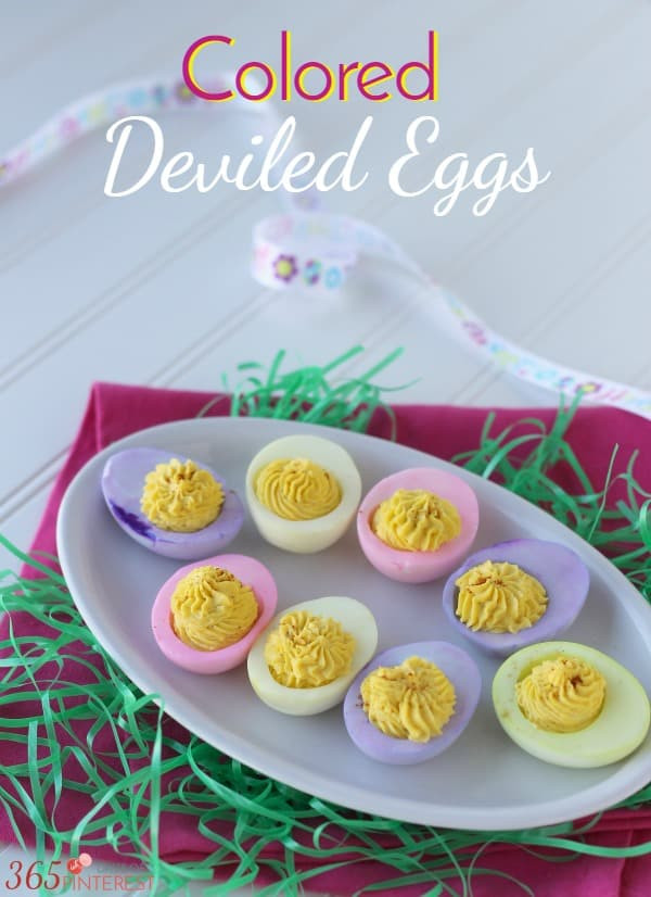 Colored Easter Deviled Eggs
 Colored Deviled Eggs for Easter Simple and Seasonal