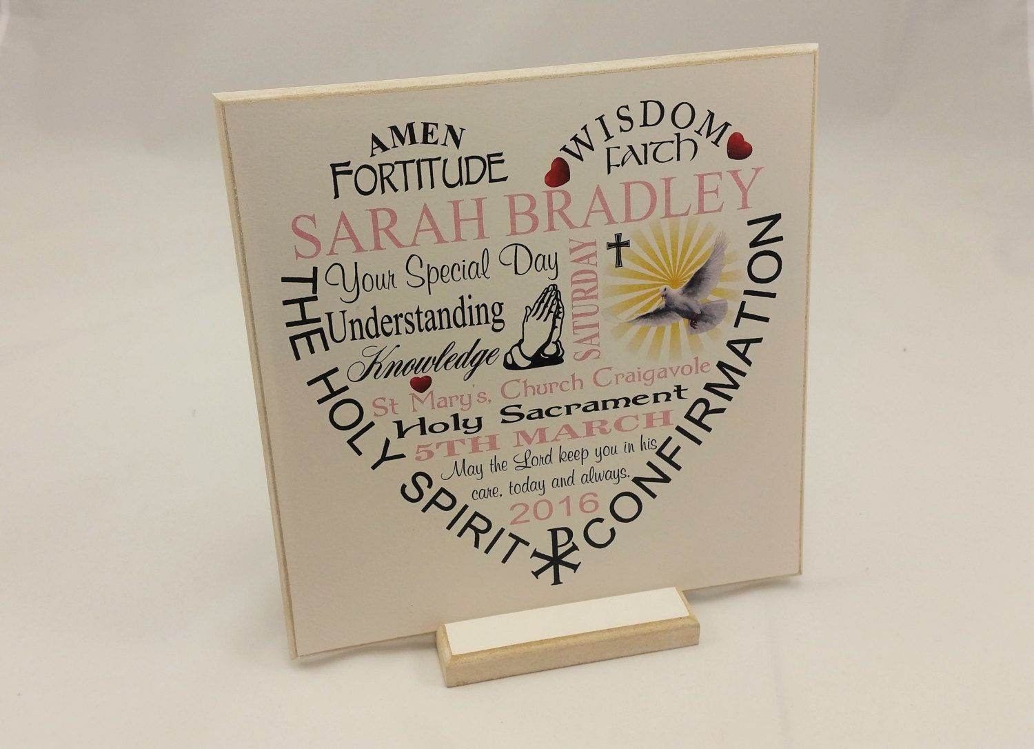 Confirmation Gift Ideas For Girls
 Personalised Confirmation Gift Boy Girl Wooden Plaque