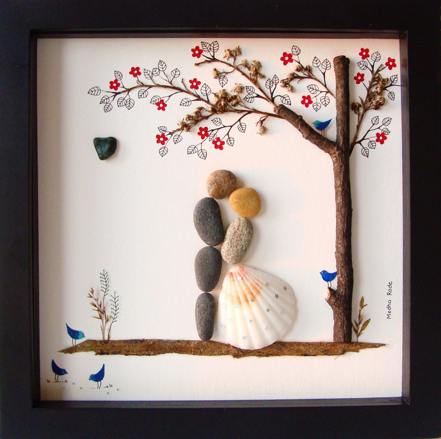 Cool Wedding Gift Ideas For Couples
 Unique WEDDING Gift Customized Wedding Gift Pebble Art