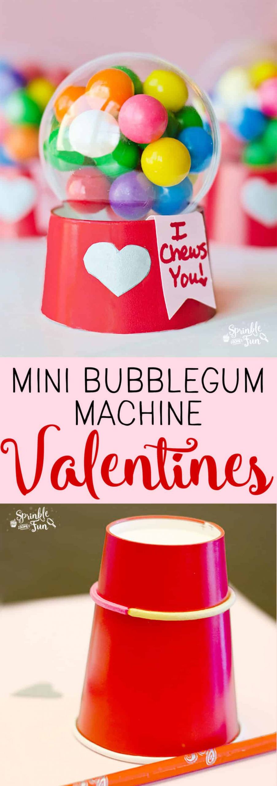 Cute Valentine Gift Ideas For Kids
 Mini Bubblegum Machine Valentines