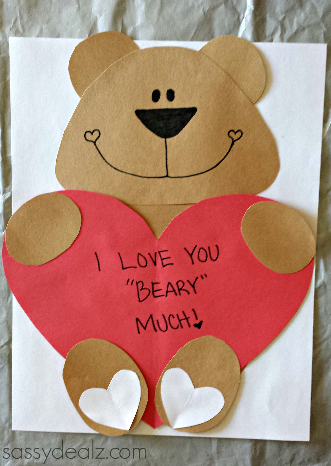 Cute Valentines Day Crafts
 "I Love You Beary Much" Valentine Bear Craft For Kids
