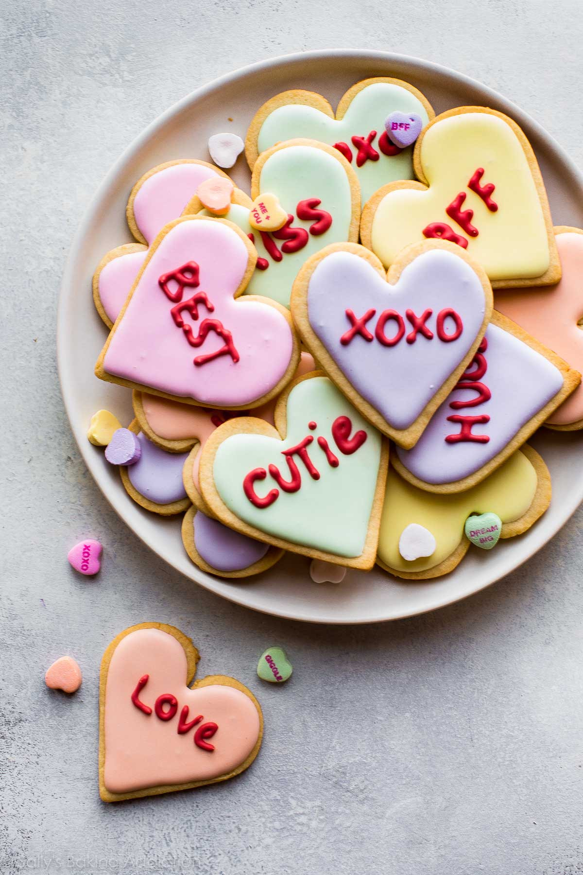 Decorating Valentine Sugar Cookies
 Valentine s Day Heart Sugar Cookies Sallys Baking Addiction