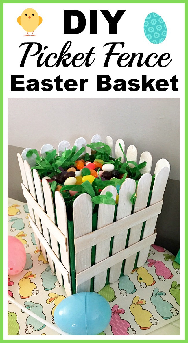 Diy Easter Gifts
 DIY Picket Fence Easter Basket Easy Easter Gift Basket Craft