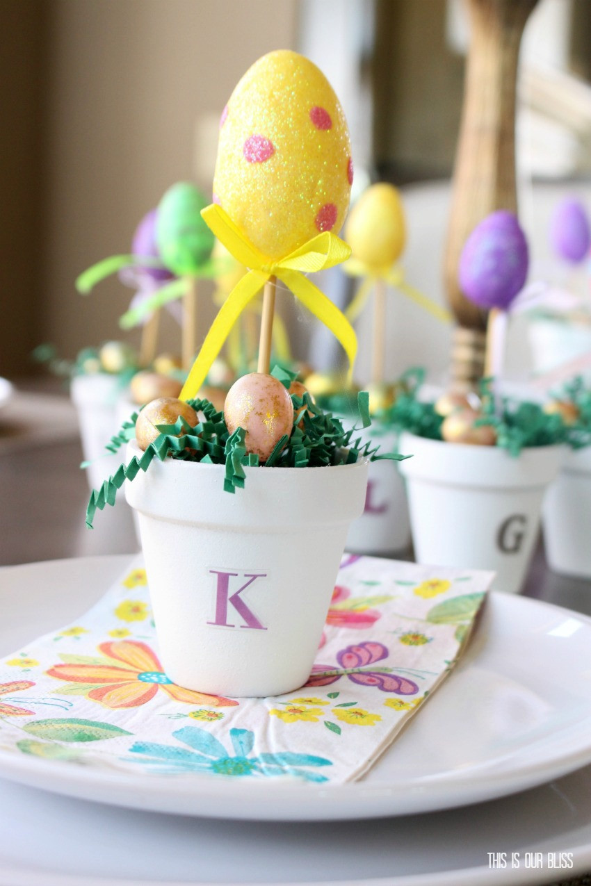Diy For Easter
 DIY Easter Egg Topiary Placecards