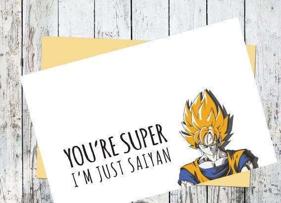 Dragon Ball Z Gift Ideas For Boyfriend
 Printable Dragon Ball Z Valentine s Day Card Super