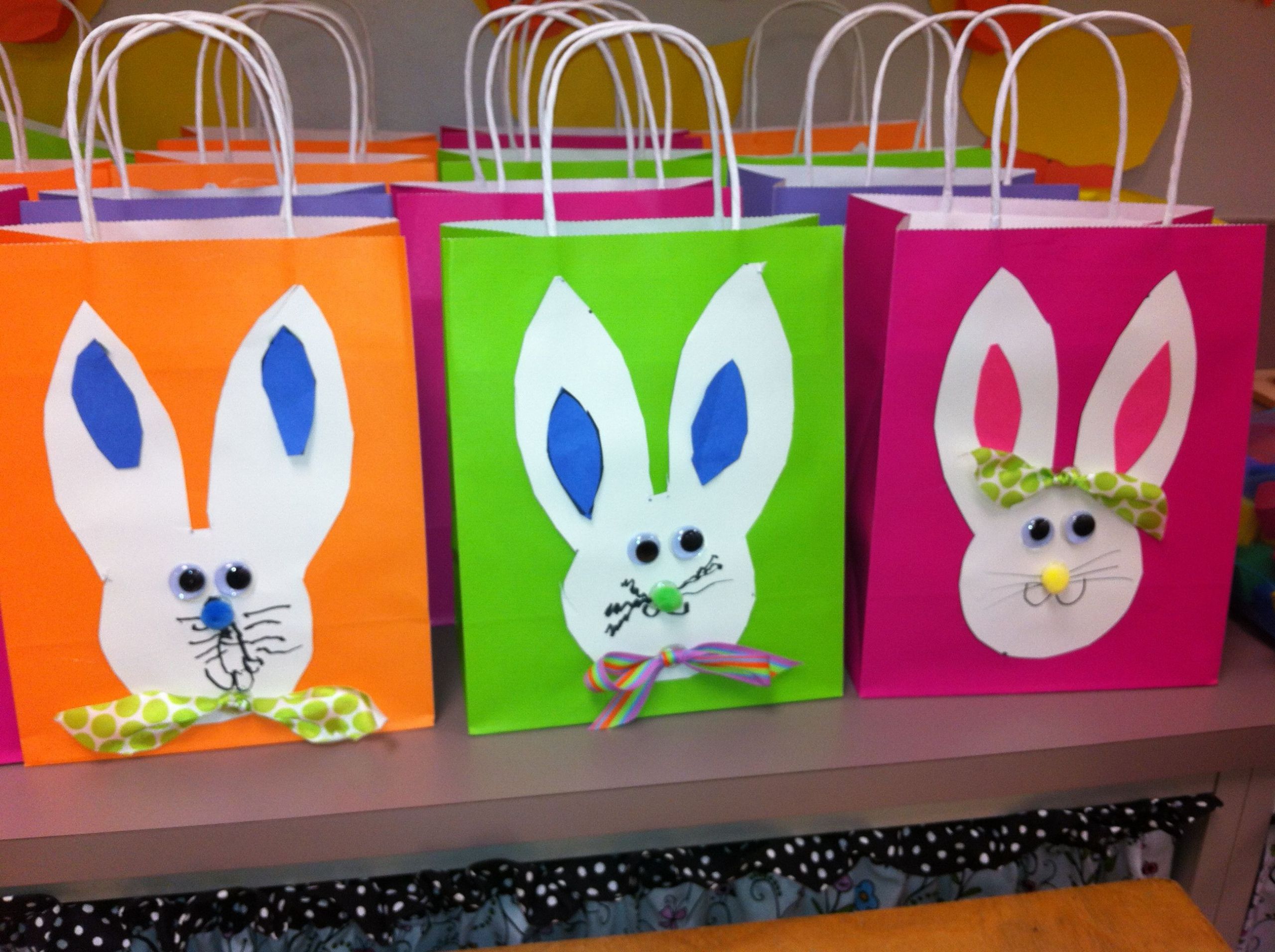 Easter Bag Ideas
 Easter bags for PK children to make They have a white