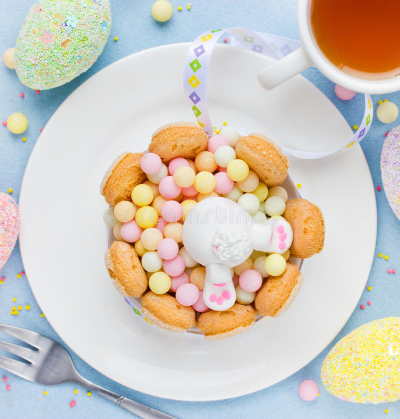 Easter Bunny Desserts
 Easter bunny cute dessert stock image Image of
