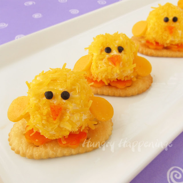 Easter Cheese Recipe
 Baby Chick Cheese Balls cute little appetizers for