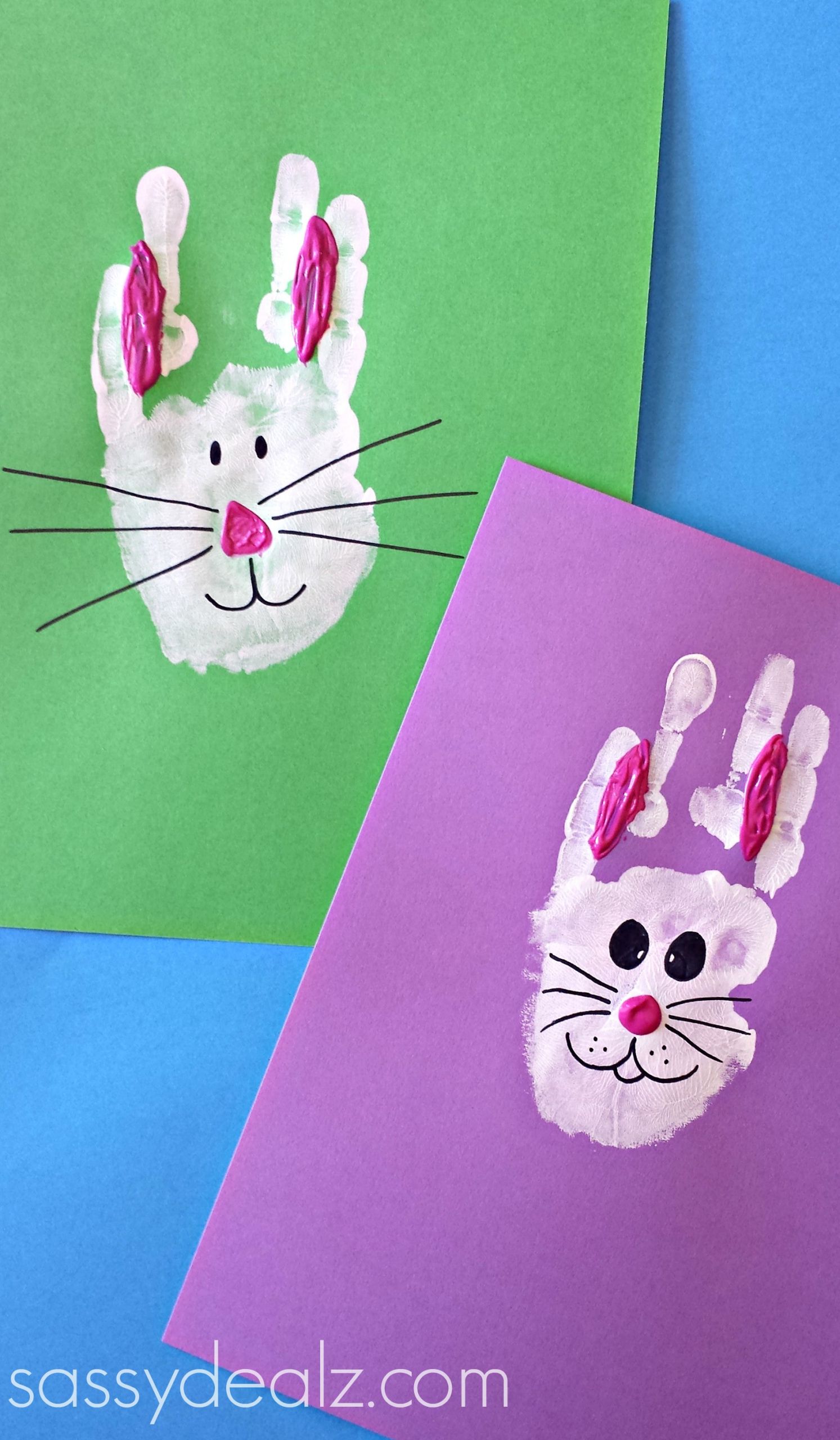 Easter Craft Ideas For Toddlers
 Bunny Rabbit Handprint Craft For Kids Easter Idea
