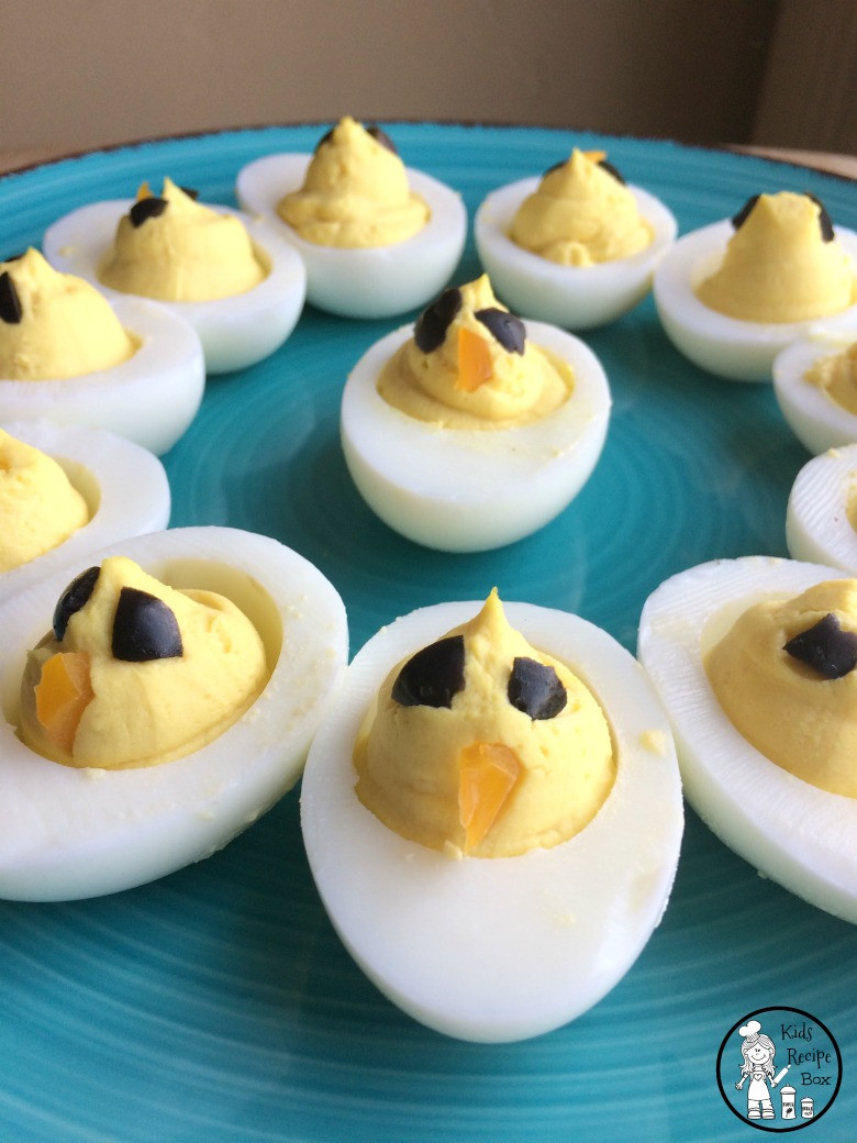 Easter Deviled Eggs Chicks
 Baby Chick Deviled Eggs Recipe Kids Recipe Box