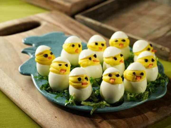 Easter Deviled Eggs Chicks
 Deviled egg chicks Yummy Recipes