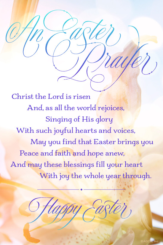 Easter Dinner Blessing Beautiful &quot;an Easter Prayer&quot; Easter Ecard