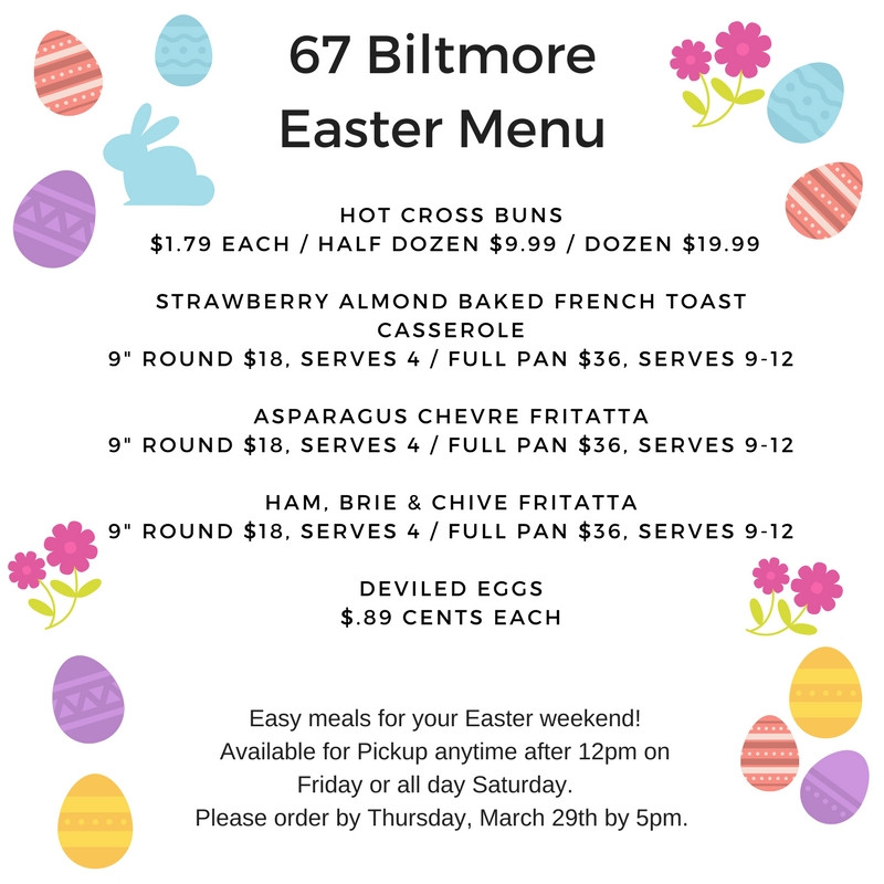 Easter Dinner Catering
 easter menu 2018