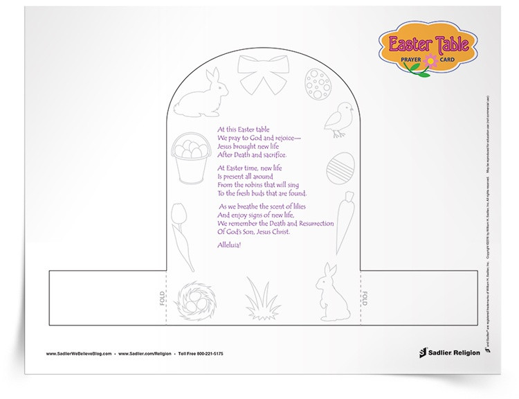 Easter Dinner Prayer Family
 Easter Meal Prayer Activity To Be Used Before Meals