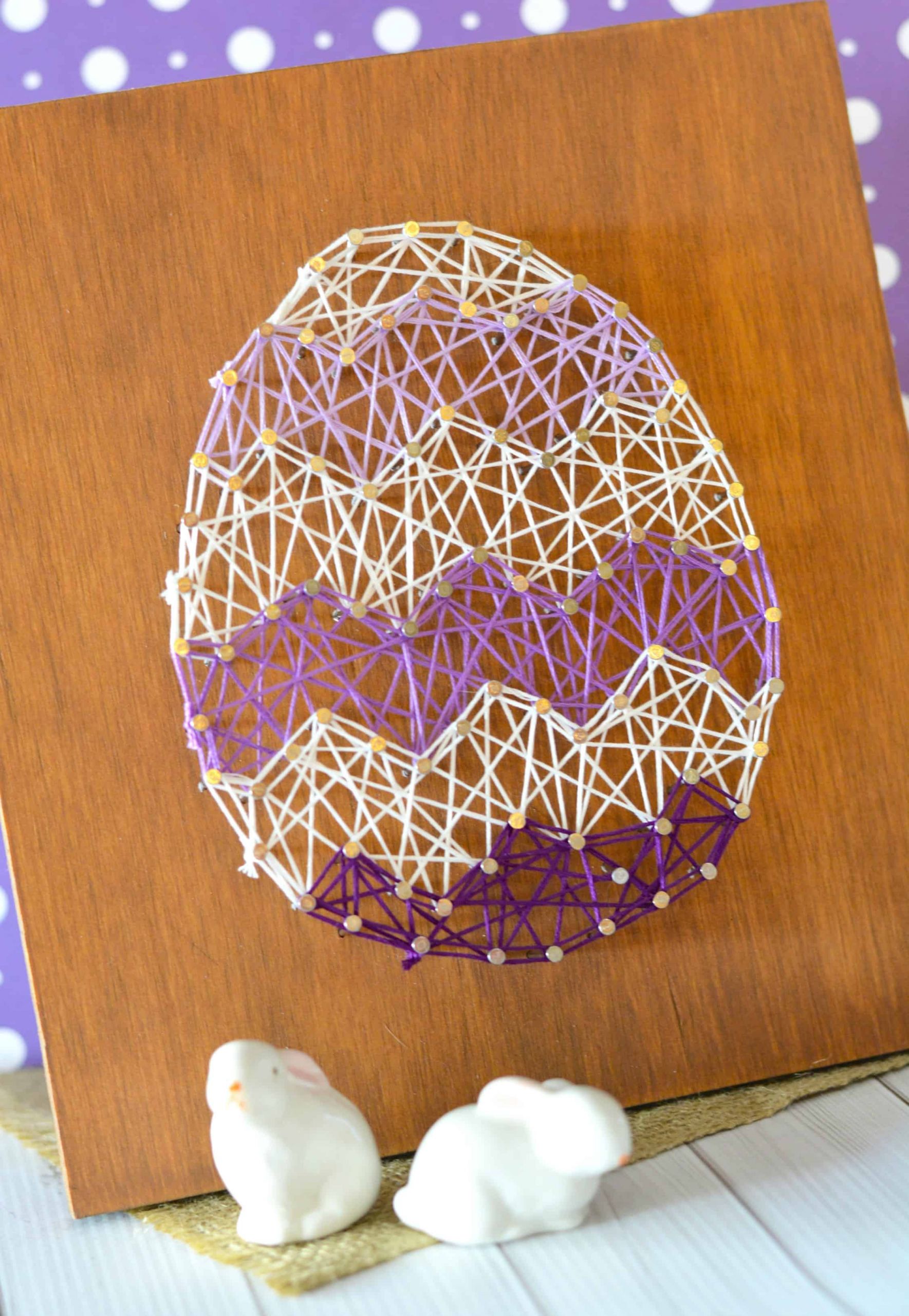 Easter Egg Craft
 DIY Easter Egg String Art Home Decor Craft