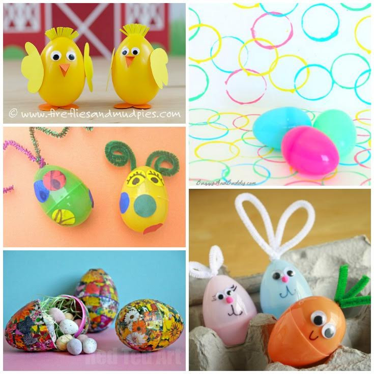 Easter Egg Craft
 Cute Crafts With Plastic Easter Eggs