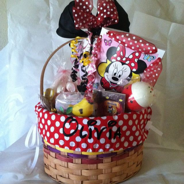 Easter Gifts For 2 Year Old
 Custom birthday basket for a 2 year old girl Minnie mouse