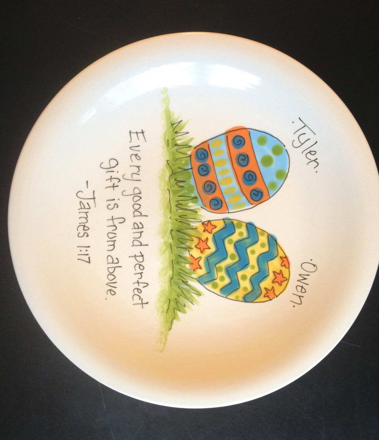 Easter Gifts For Grandparents
 Handpainted Easter Plate Great t for Grandparents Moms