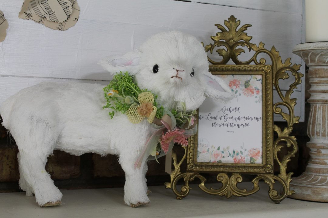 Easter Lamb Decorations
 Worthy Is The Lamb Easter Craft Decor to Adore