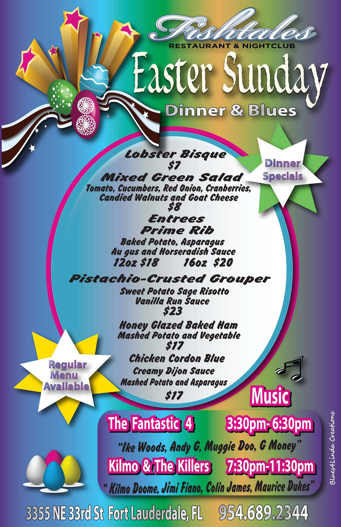 Easter Sunday Dinner Restaurants
 Easter Dinner Special Menu Fishtales Restaurant & Nightclub