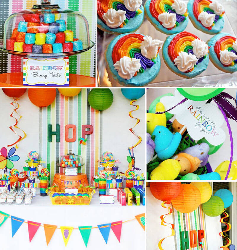 Easter Themed Birthday Party Ideas
 Rainbow Themed Easter Party s and