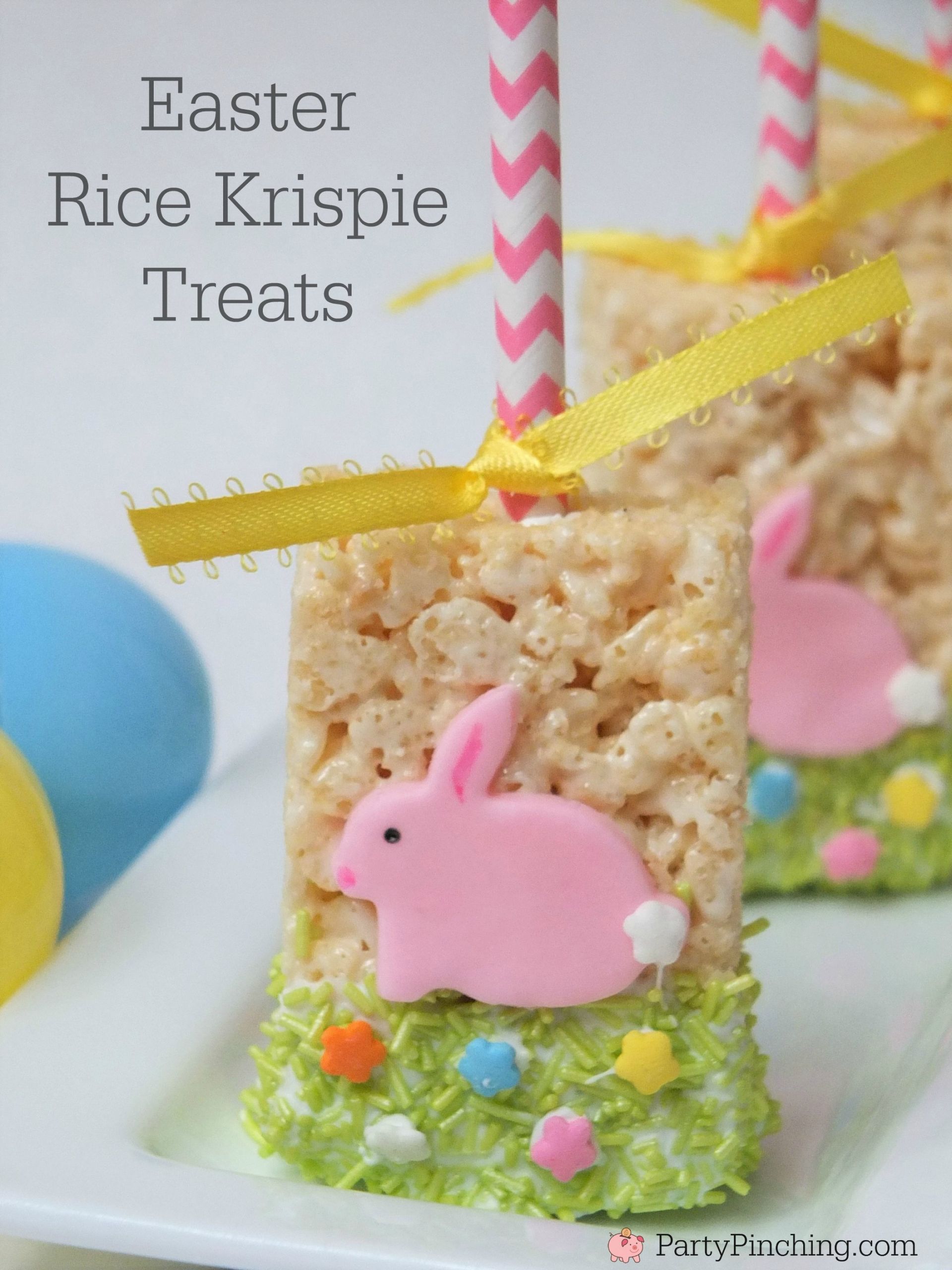 Easter Treat Ideas
 Easy Easter Rice Krispie Treat Pops for kids fun dessert