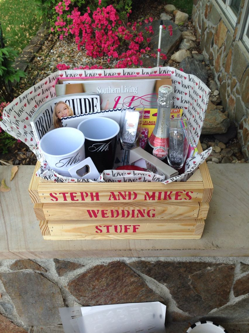 Engagement Gift Ideas For Young Couples
 Engagement basket t