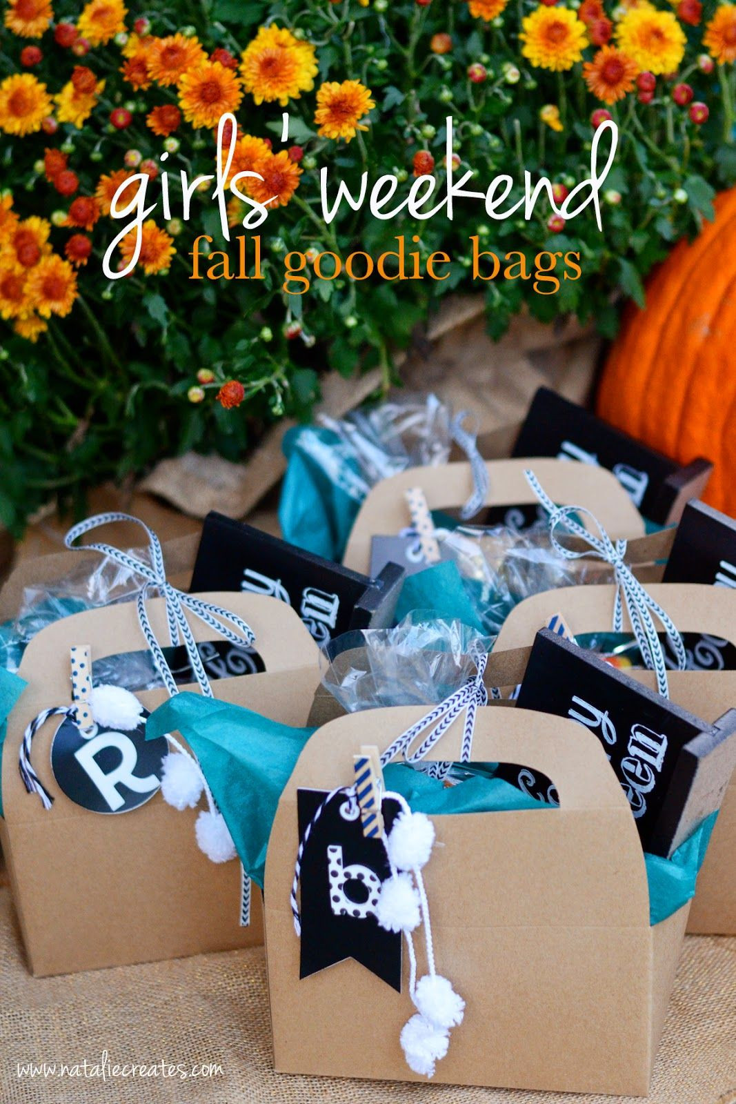 Fun Gift Ideas For Girls
 natalie creates girls weekend fall goo bags fall