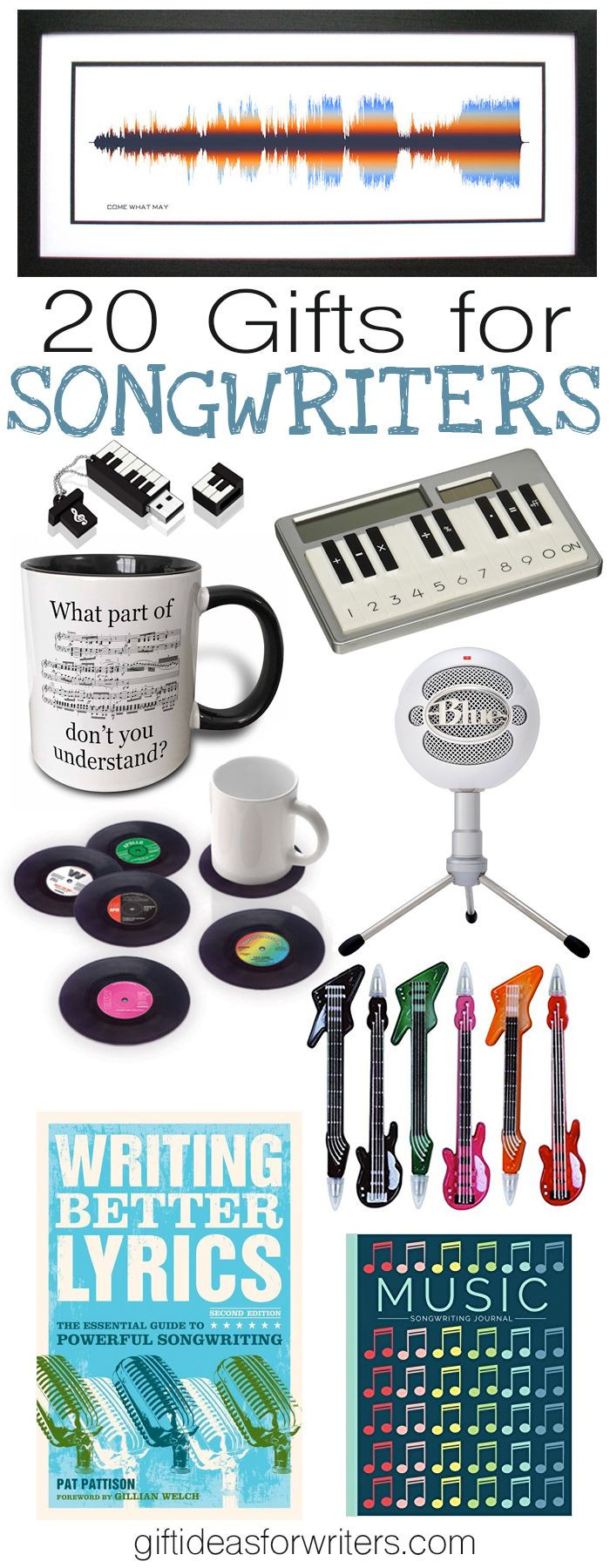 Gift Ideas For Musician Boyfriend
 20 Gifts for Songwriters Gift Ideas for Writers