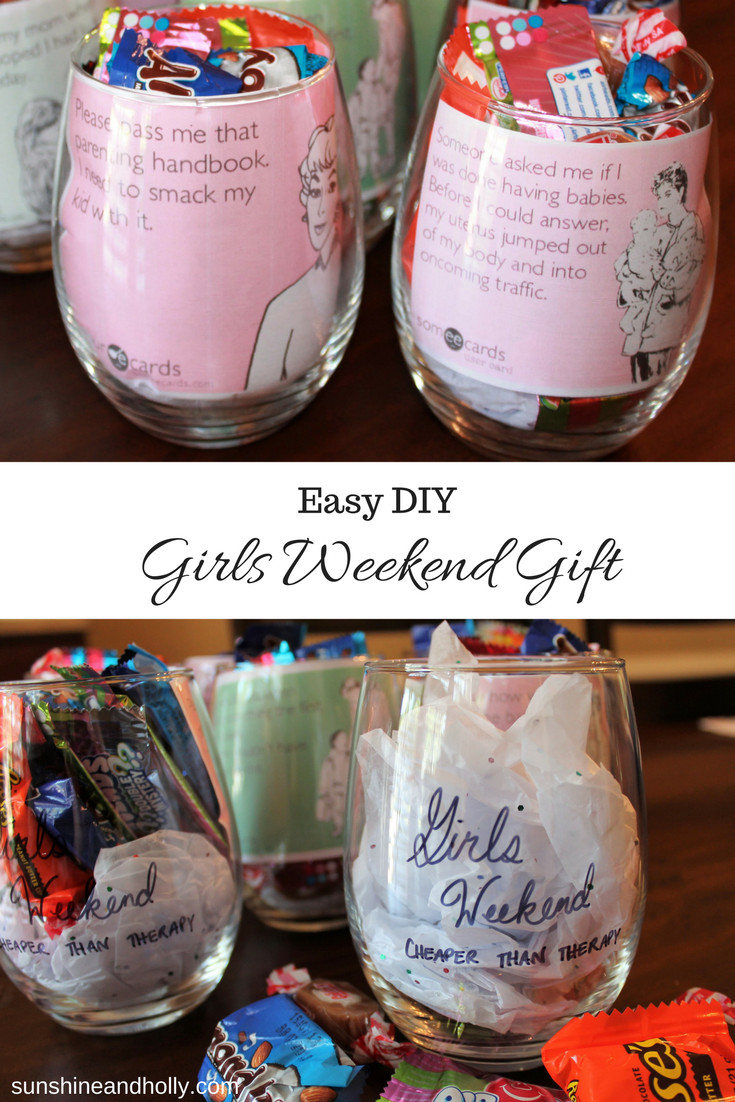 Girls Trip Gift Ideas
 Easy DIY Girls Weekend Gift Sunshine and Holly