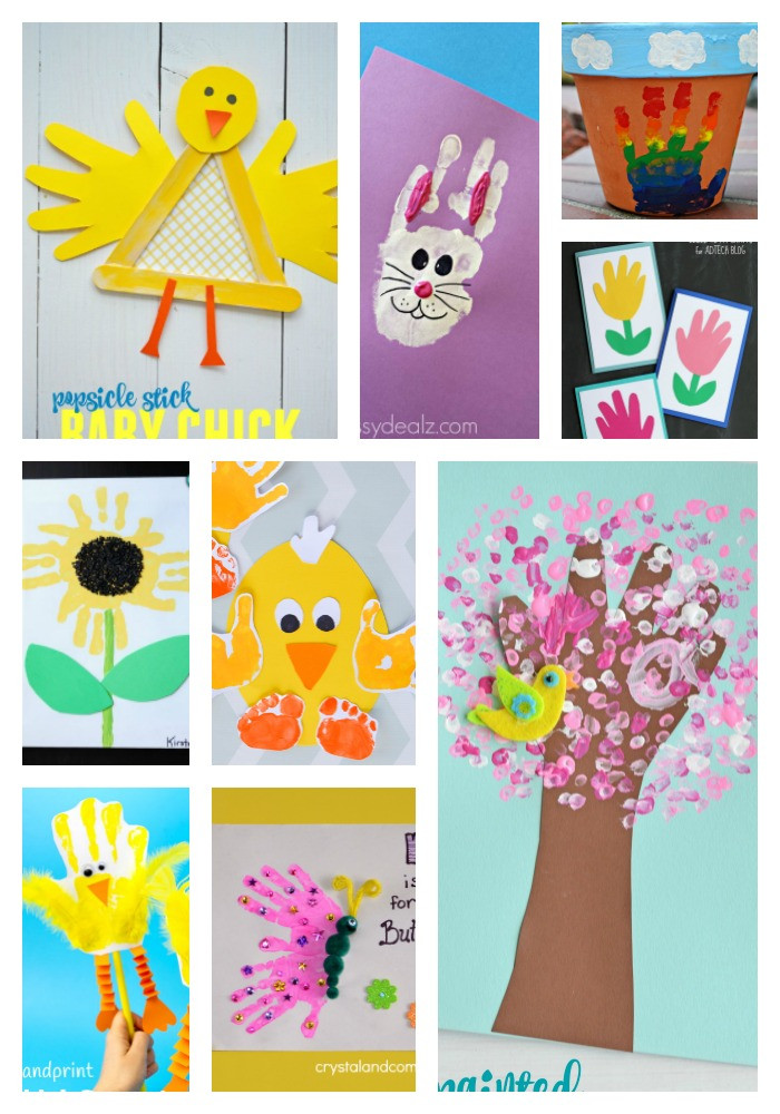 Handprint Easter Crafts
 Handprint Spring Crafts for Kids
